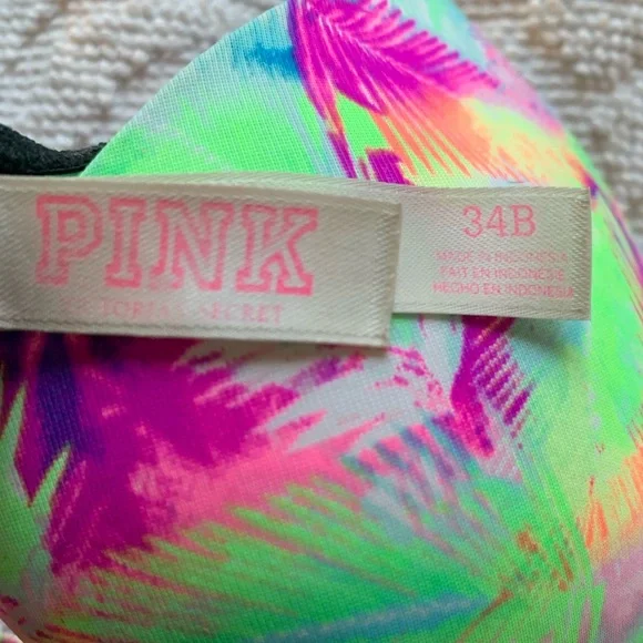 PINK by Victoria’s Secret 34B Neon Tropical Bra - Picture 3 of 3